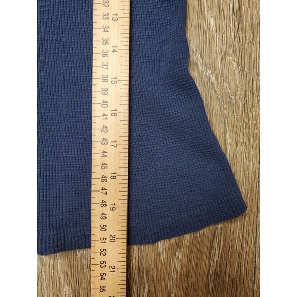 Christina Lehr Women's Size 2 Top Navy Waffle Long Sleeve T Shirt Lightweight - Picture 6 of 12